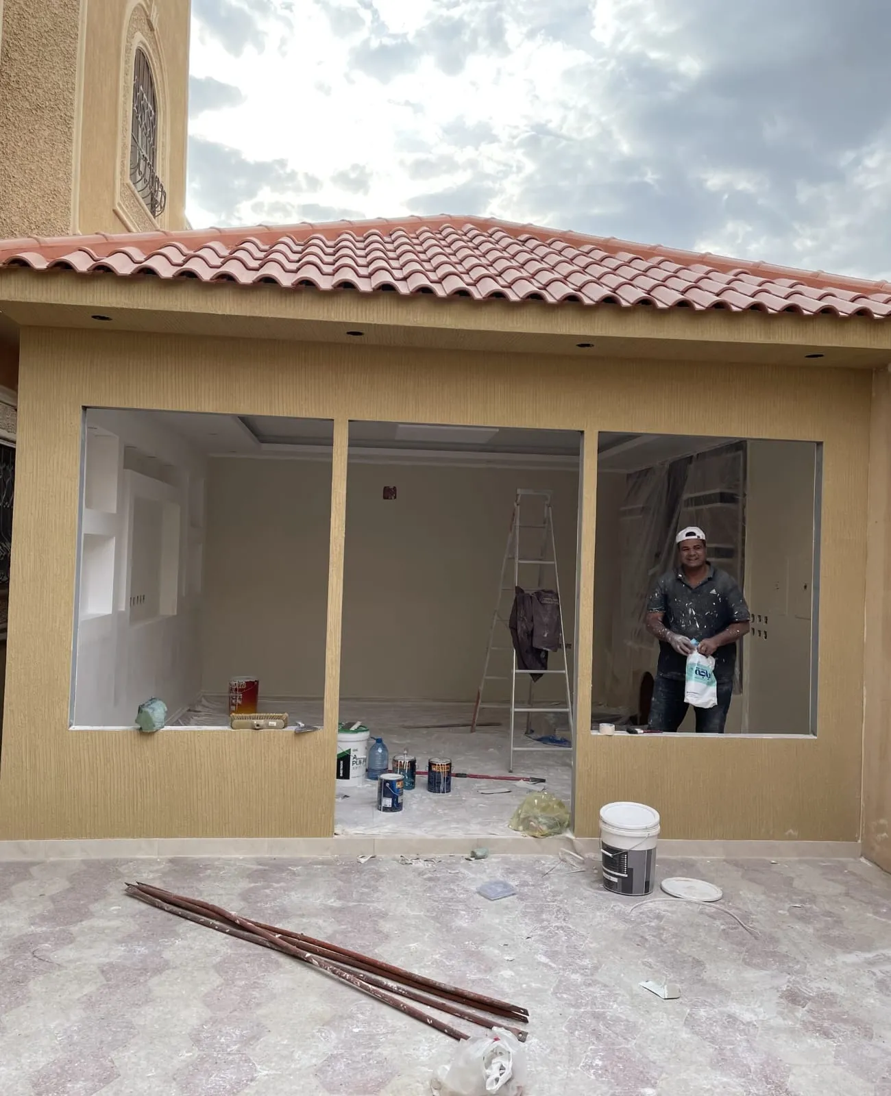 تكلفة بناء ملحق عمال اسمنت بورد